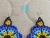 Aretes Para Mujer En Mostacilla Checa Flor Huichol Boho Azul Flecos