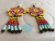 Conjunto Collar Y Aretes Para Mujer Mandala Estrella Amarilla Con Flecos en Mostacilla Checa - comprar online