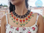 Collar Para Mujer Cerezos En Mostacilla Checa