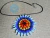 Conjunto Collar y Aretes en Mostacilla Checa Para Mujer Estilo Huichol Flor De Fuego Picos - tienda online