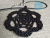 Imagen de Collar Para Mujer De Cuero y Dije En Mostacilla Checa Flor Negra