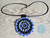 Conjunto Collar Y Aretes Para Mujer Mandala Azul en Mostacilla Checa - Tiendas AmmA