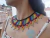 Collar Para Mujer en Mostacilla Checa Estilo Okama Embera Diagonales Multicolor