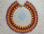 Collar Para Mujer en Mostacilla Checa Estilo Okama Embera Rojo y Negro Con Gargantilla De Flores Amarillas