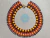 Collar Para Mujer en Mostacilla Checa Estilo Okama Embera Rojo y Negro Con Gargantilla De Flores Amarillas