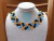 Collar Para Mujer en Mostacilla Checa Estilo Okama Embera Zigzag Entrelazado Azul Negro Naranja