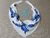 Collar Para Mujer Estilo Pañuelo En Mostacilla Checa Blanco Mariposas Azules - comprar online