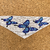 Imagen de Collar Para Mujer Estilo Pañuelo En Mostacilla Checa Blanco Mariposas Azules