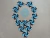 Collar Para Mujer En Mostacilla Checa Torbellinos Azul y Negro