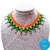 Collar Para Mujer en Mostacilla Checa Estilo Embera Tetta Verde Amarillo