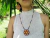 Conjunto Collar Y Aretes Para Mujer en Mostacilla Checa Flor Crocus