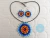 Conjunto Collar y Aretes en Mostacilla Checa Para Mujer Estilo Huichol Flor De Fuego Picos en internet