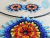 Conjunto Collar y Aretes en Mostacilla Checa Para Mujer Estilo Huichol Flor De Fuego Picos - Tiendas AmmA