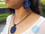 Conjunto Collar Y Aretes Para Mujer Mandala Azul en Mostacilla Checa - tienda online