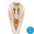 Conjunto Collar Y Aretes Para Mujer Mandala Estrella Amarilla Con Flecos en Mostacilla Checa