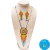 Conjunto Collar Y Aretes Para Mujer Mandala Estrella Amarilla Con Flecos en Mostacilla Checa