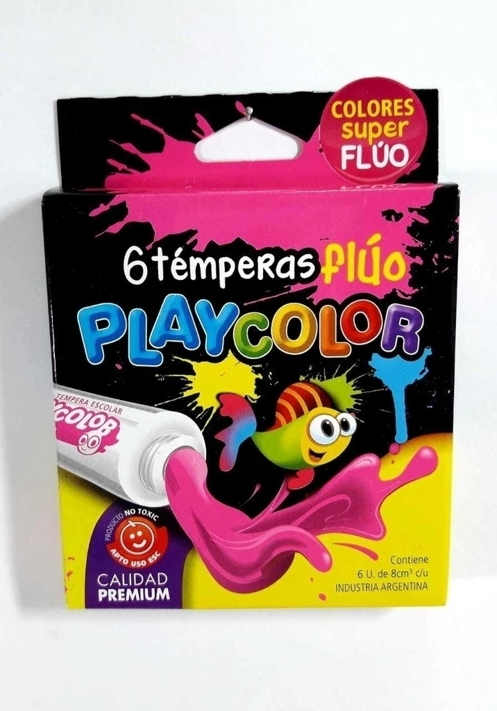 Tempera Play color Fluo x 6