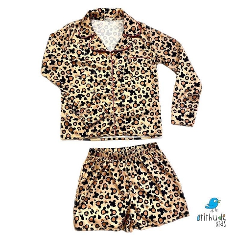 PIJAMA MiCKEY ONÇA | Feminino - Adulto