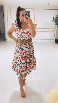 VESTIDO DISNEY MICKEY CEREJA -ADULTO MIDI - comprar online