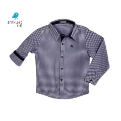 Camisa Antônio - Xadrez Azul Claro| Fazendinha