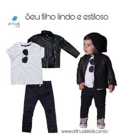 Jaqueta de couro vegetal Patrick - Preta | Com Forro na internet