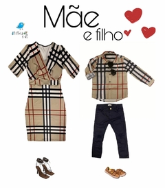 Kit Vestido e camisa Rafael -| Tal mãe, tal filho xadrez
