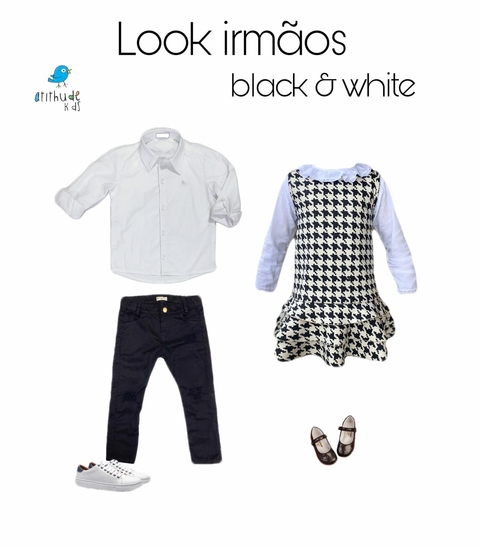 Conjunto irmãos | ANTONY E ANE - Camisa e Vestido (3 peças)