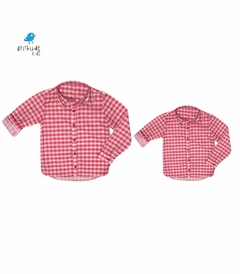 Kit camisa Nando - Tal pai, tal filho (duas peças) xadrez