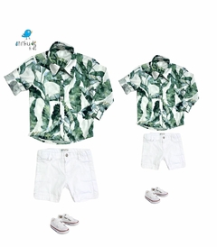 Conjunto Dado e Duda - Vestido e Camisa | Folhas 3 peças na internet