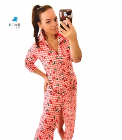 Conjunto LAURA |TAL MÃE TAL FILHA / XADREZ COM CEREJA - comprar online