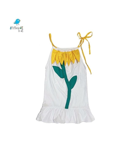 Vestido Florzinha infantil | branco