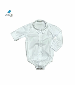 Macacão Arthur com camisa - azul Bebê | linho | 2 peças na internet