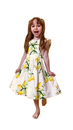 Vestido Lina - Limões sicilianos aquarela - comprar online