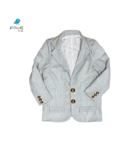 Blazer Linho - Azul Bebê (com forro)