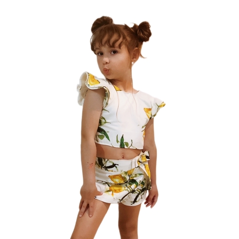 conjunto Mari limões sicilianos - tricoline