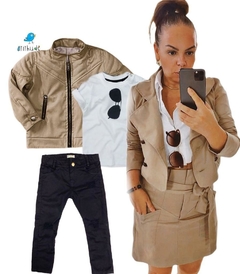 Jaqueta de sarja Patrick -Bege | Com Forro - Atithude Kids