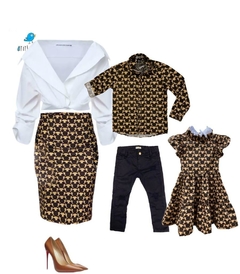 Conjunto irmãos - Camisa e Vestido midi (duas peças) - loja online