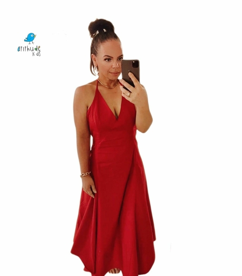 Vestido longo Vermelho