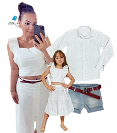 Conjunto croped e saia - Adulto na internet