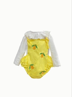 Conjunto irmãos Limões - Camisa jardineira "bunda rica" + camisa (3 peças) - comprar online