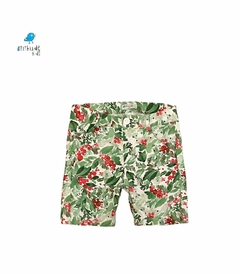 Conjunto irmãos estampado verde / - Vestido e Bermuda (duas peças) - - Atithude Kids