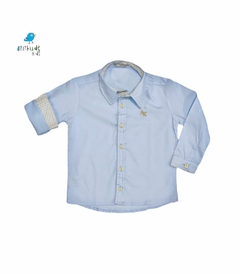 Kit camisa Edu - Tal pai, tal filho (duas peças) Azul Bebê - comprar online