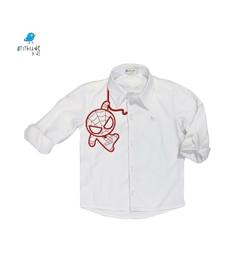 Camisa Homem Aranha - Branca - bordada