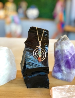 Colar Chokurei Sete Chakras - dourado