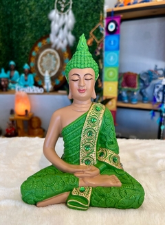 Sidarta (Buda - Dhyana Mudra) 23cm - verde