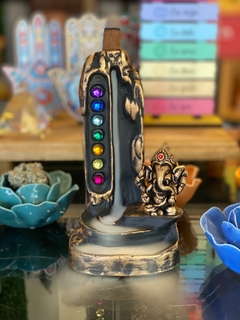Incensário Cascata Ganesha 7 Chakras - 16cm - comprar online