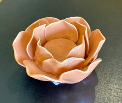 Castiçal Flor em porcelana - nude - comprar online