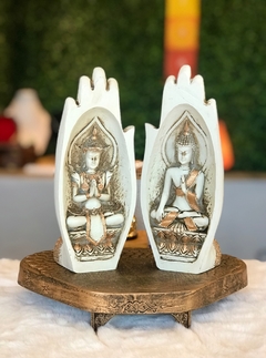 Par de Mãos Budismo (21cm) - branca na internet
