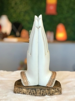 Par de Mãos Budismo (21cm) - branca - comprar online