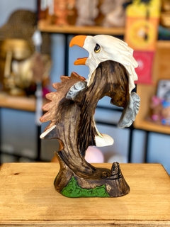 Busto de Índio com Águia Colorido (25cm) - comprar online